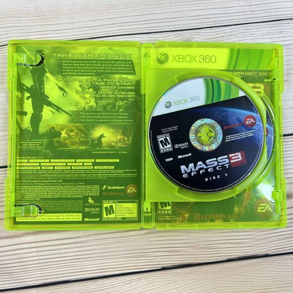 Mass Effect 3 (Xbox 360, 2012) Complete 2 Disc Game Tested/Working -CIB -Kinect - Picture 8 of 12